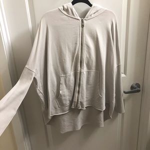 All Saints zip up hoodie raw edge size M